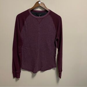 Banana Republic Burgundy Raglan Thermal Waffle Long Sleeve Shirt Men’s Small